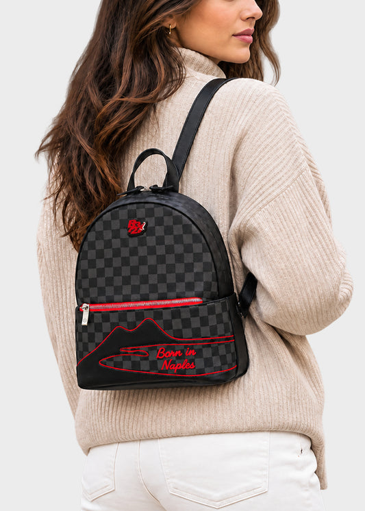 Zaino Vesuvius piccolo con trama a scacchi, "Limited Edition"