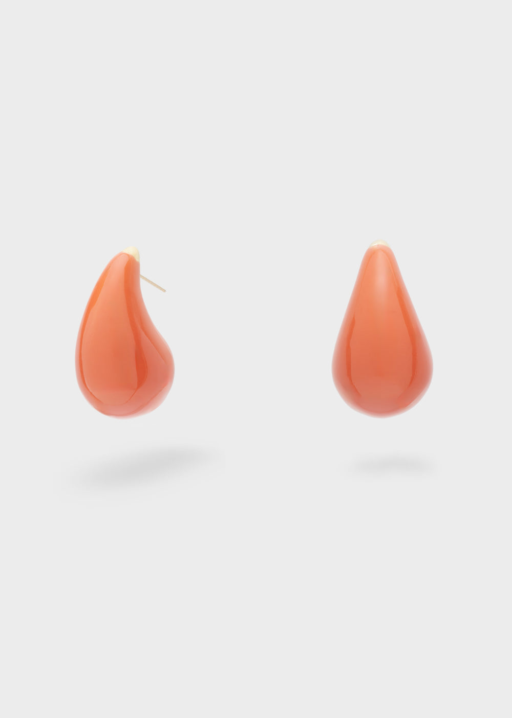 ECHO GOLD ENAMELED ORANGE EARRINGS