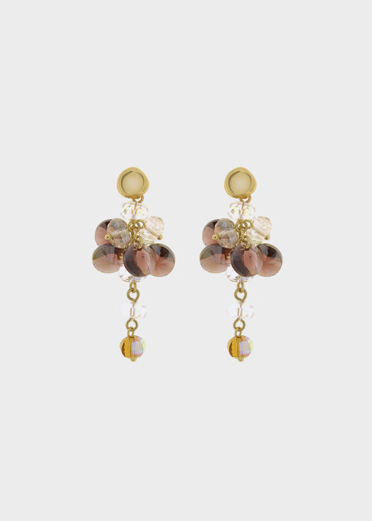 Orecchini pendenti in Metallo color oro con pietre