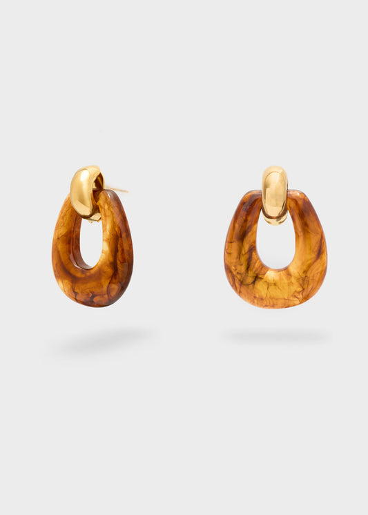 Nina Oval Stainless Steel Earrings