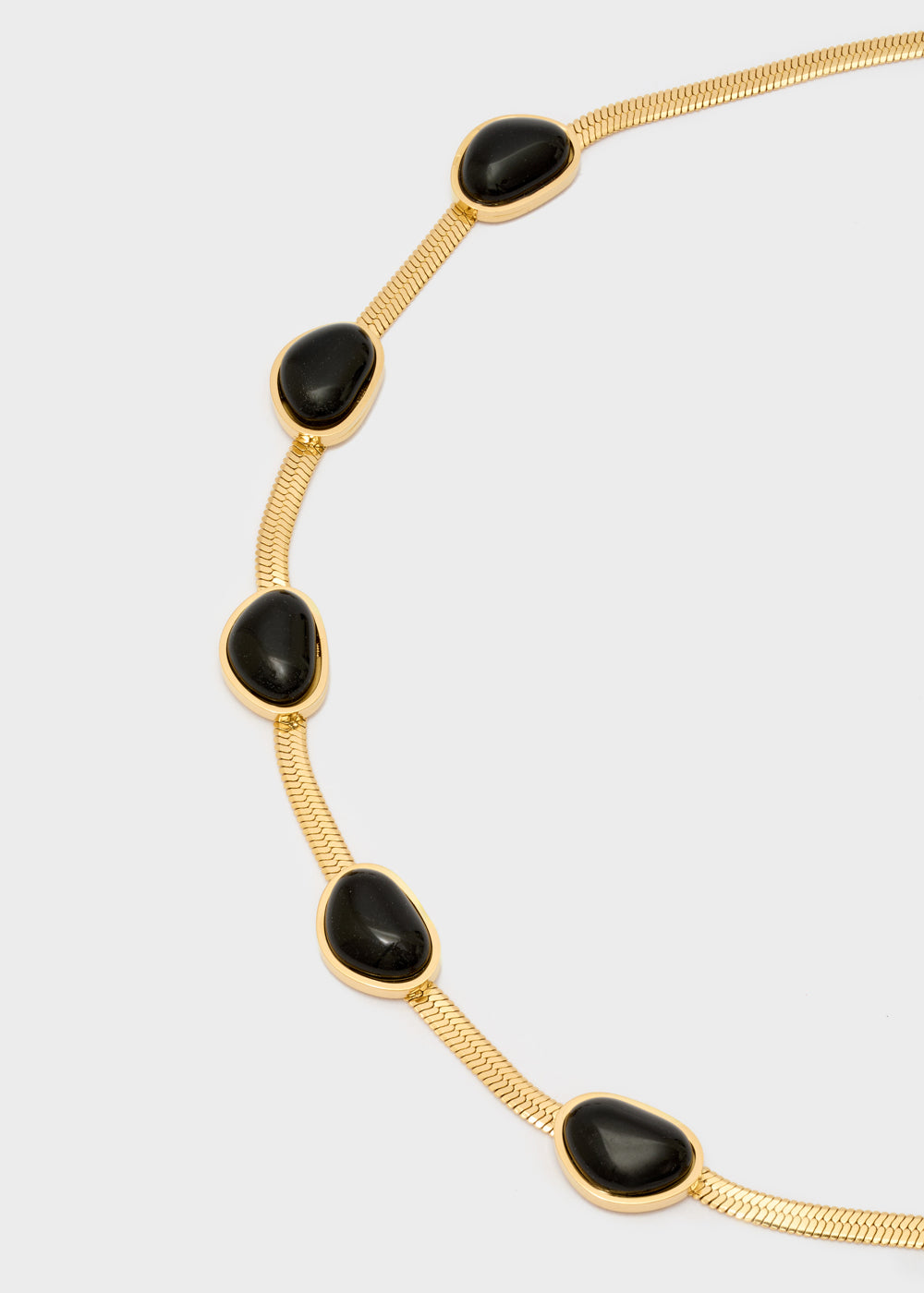 Collana girocollo con pietre in acciaio inossidabile