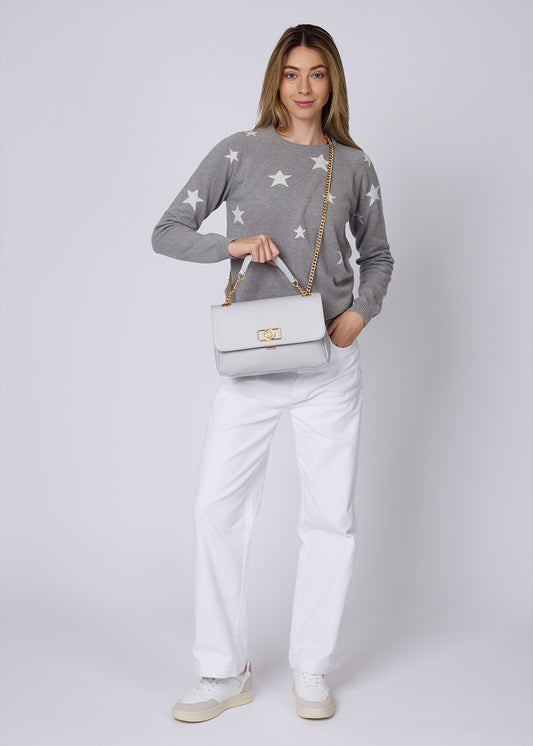 Jones Chic L. Flap Shoulder Bag with Chain