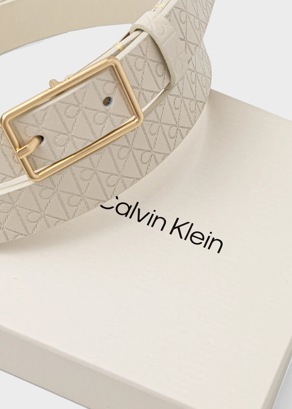 Leather belt with logo (2.5 cm)