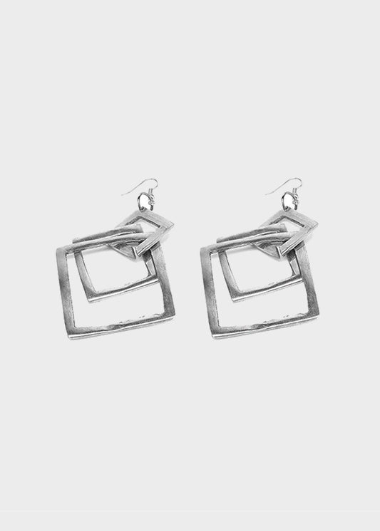 Intertwined Rhombus Earrings