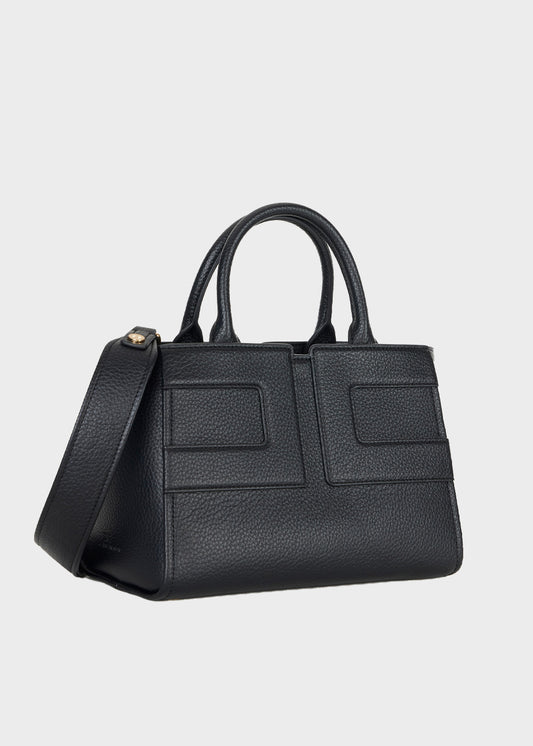 Medium handbag with shoulder strap and logo