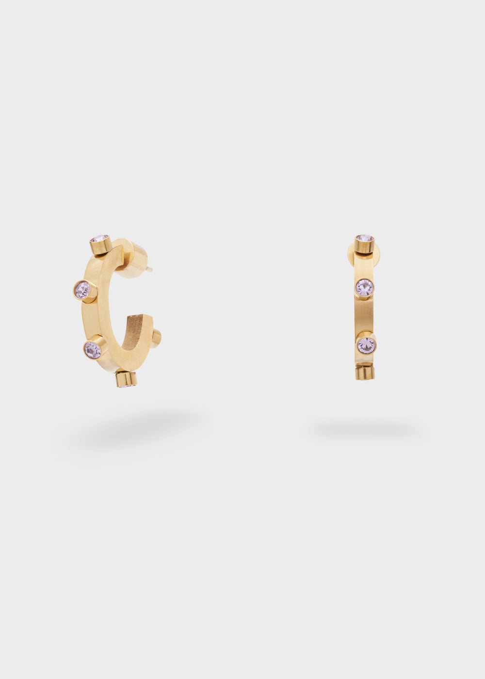 LYN OVAL LILAC STONE EARRINGS