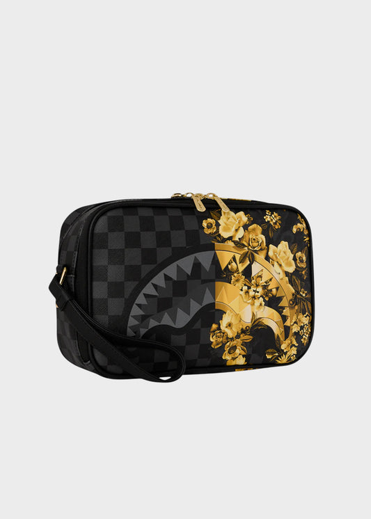Pochette grande Gold Floral Remix con manico da polso