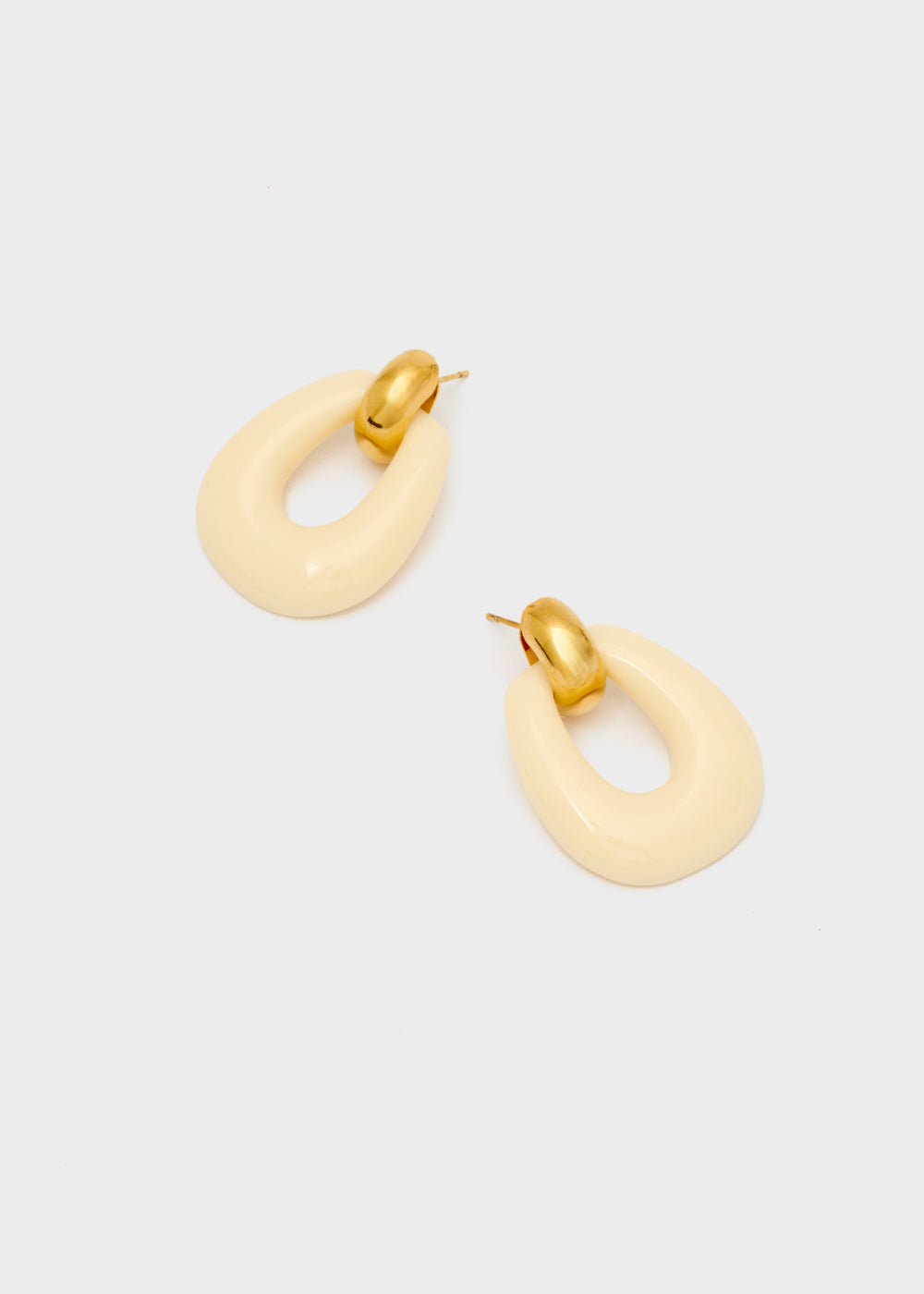Nina Oval Stainless Steel Earrings