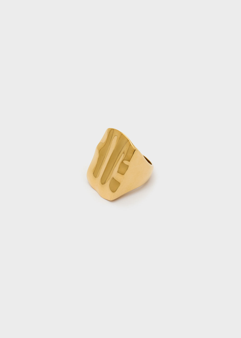 Irregular oversized stainless steel ring