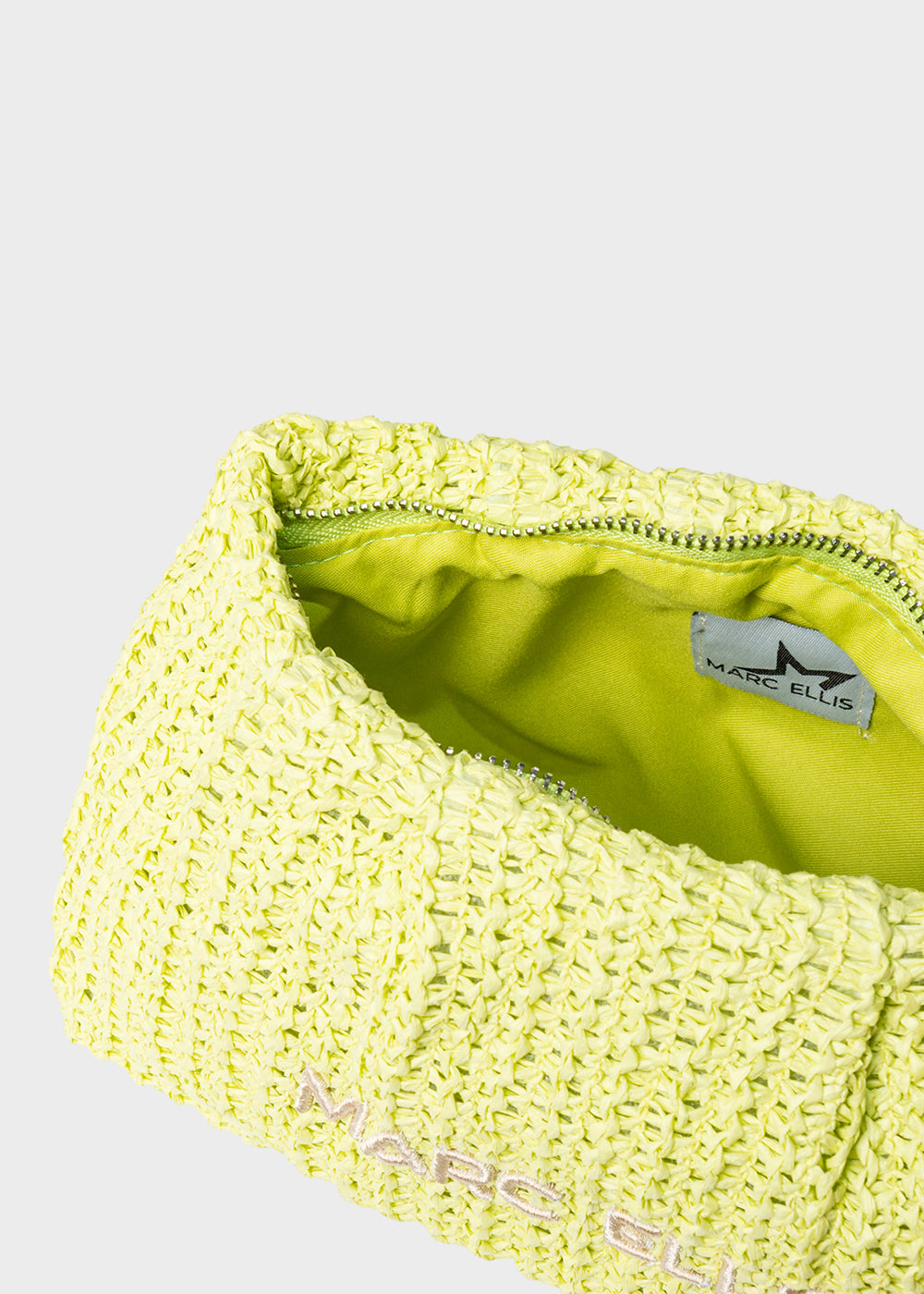Pochette da Mare Buby S.Claire C in effetto rafia, con manico da polso