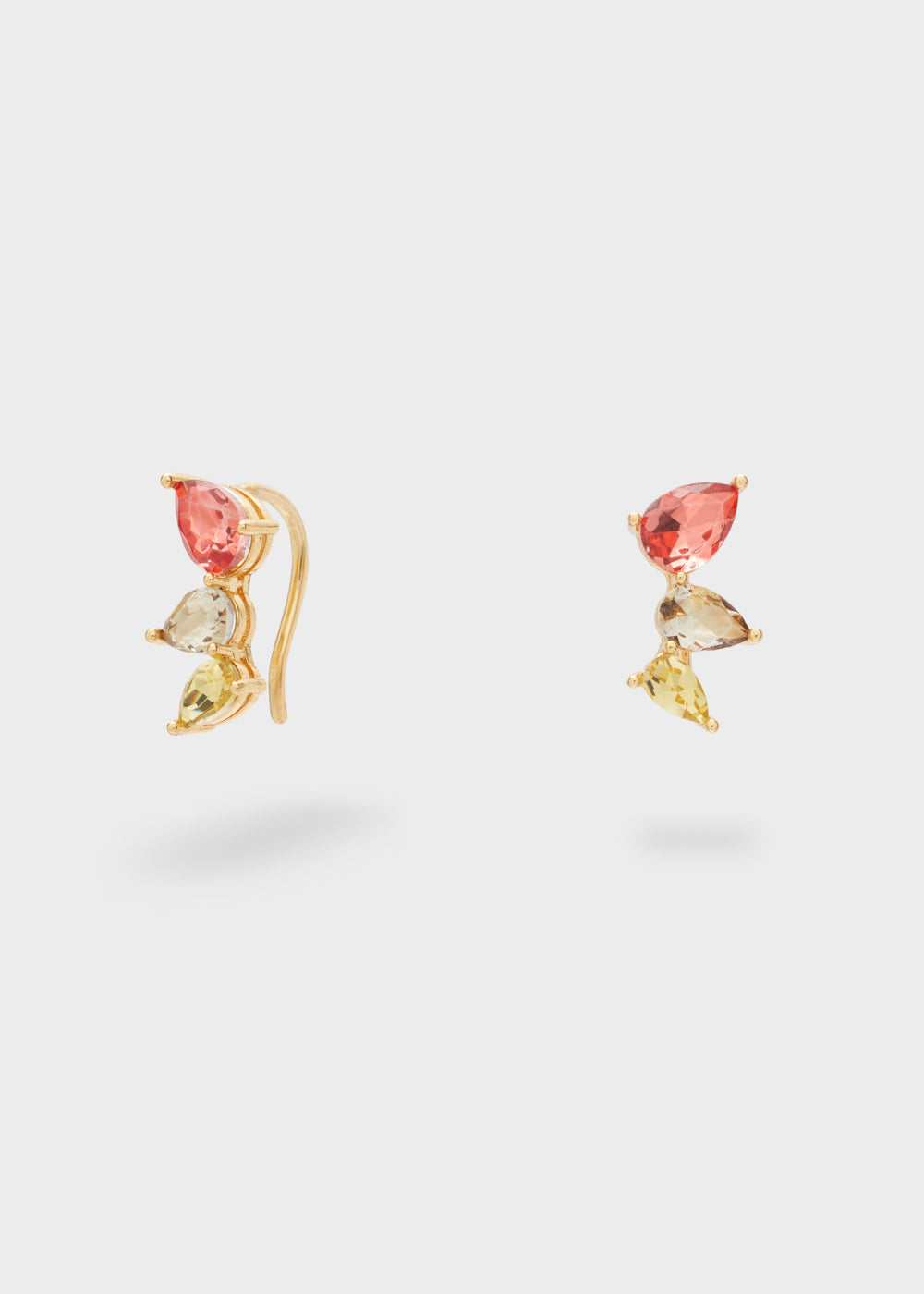 BRINA ORANGE ZIRCON MIX EARRINGS
