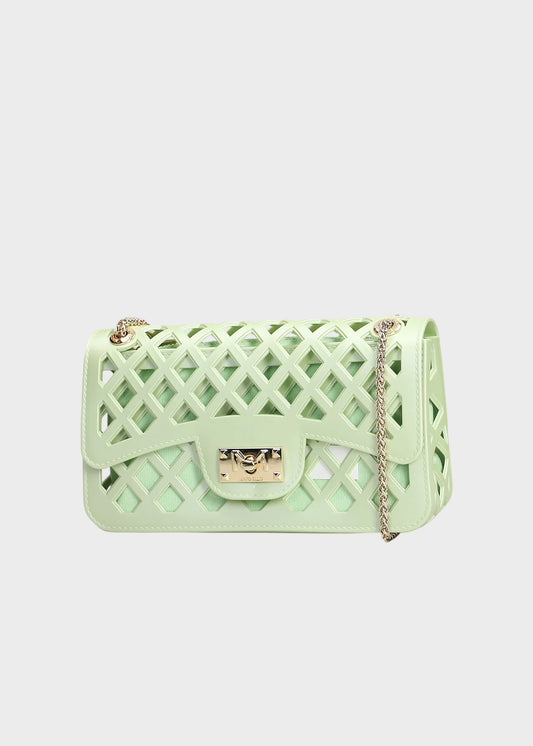 Borsa a tracolla Flat Basket con pochette interna