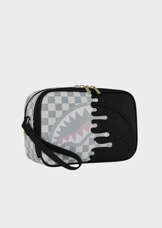Pochette grande Cream Check Unfinished Shark con manico da polso