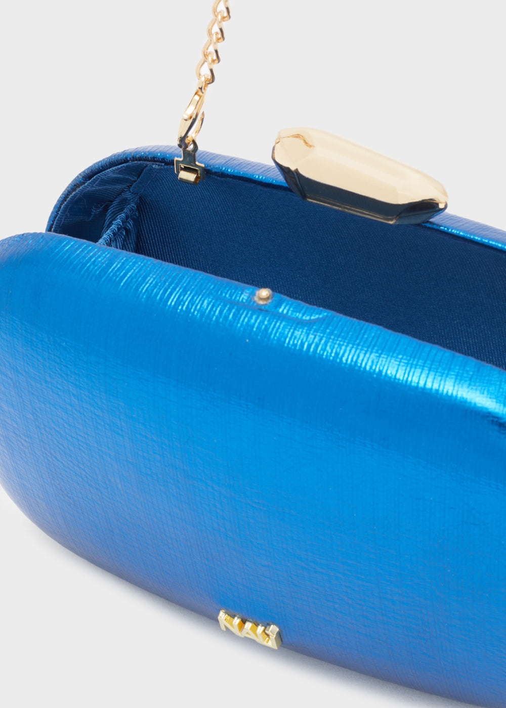 GIADA METALLIC BLUE CLUTCH