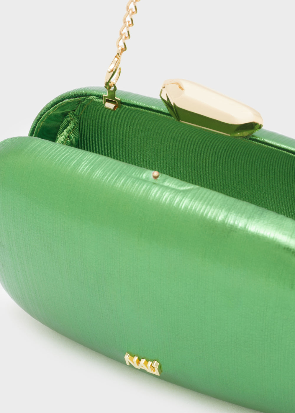 GIADA METALLIC GREEN CLUTCH