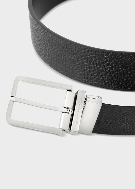 Set cintura reversibile con due fibbie (3 cm)