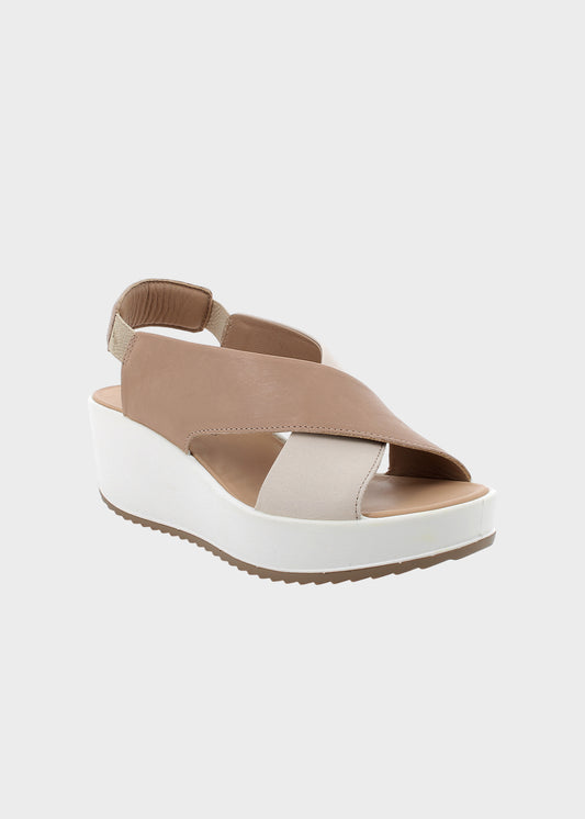 Sandalo con elastico posteriore e zeppa (5,5 cm)