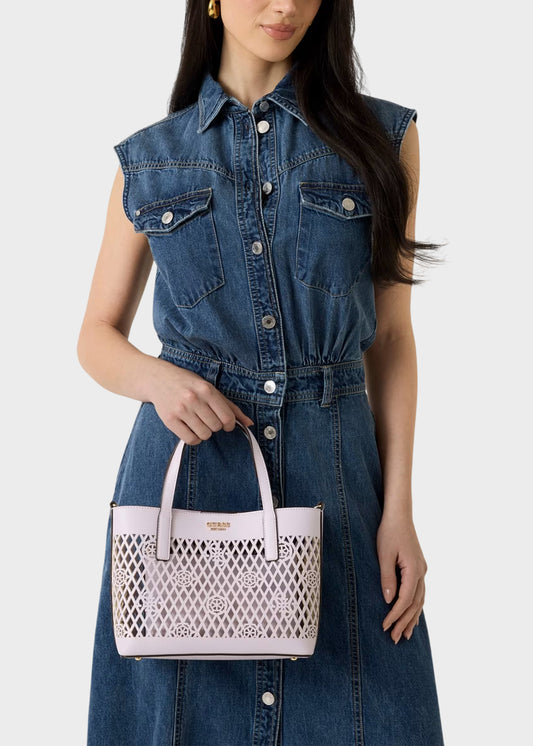 Borsa a mano forata con tracolla Letty Mini con pochette interna