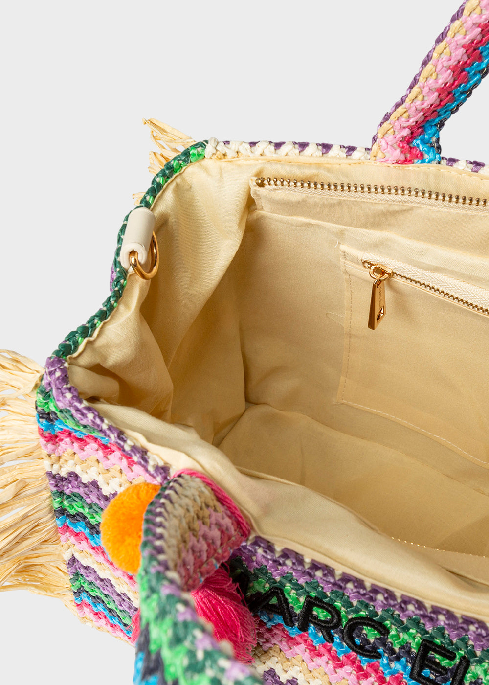 Borsa da Mare Buby S.Claire M in effetto rafia, con tracolla