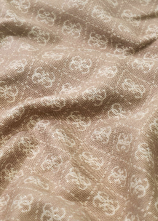 Sciarpa con logo all over e frange (60 x 190 cm)