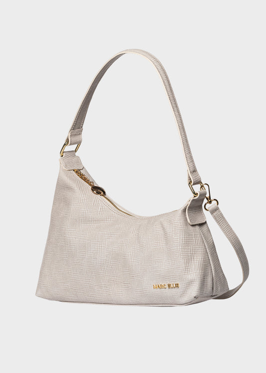 Borsa a spalla Wynn M con tracolla, in pelle ruvida