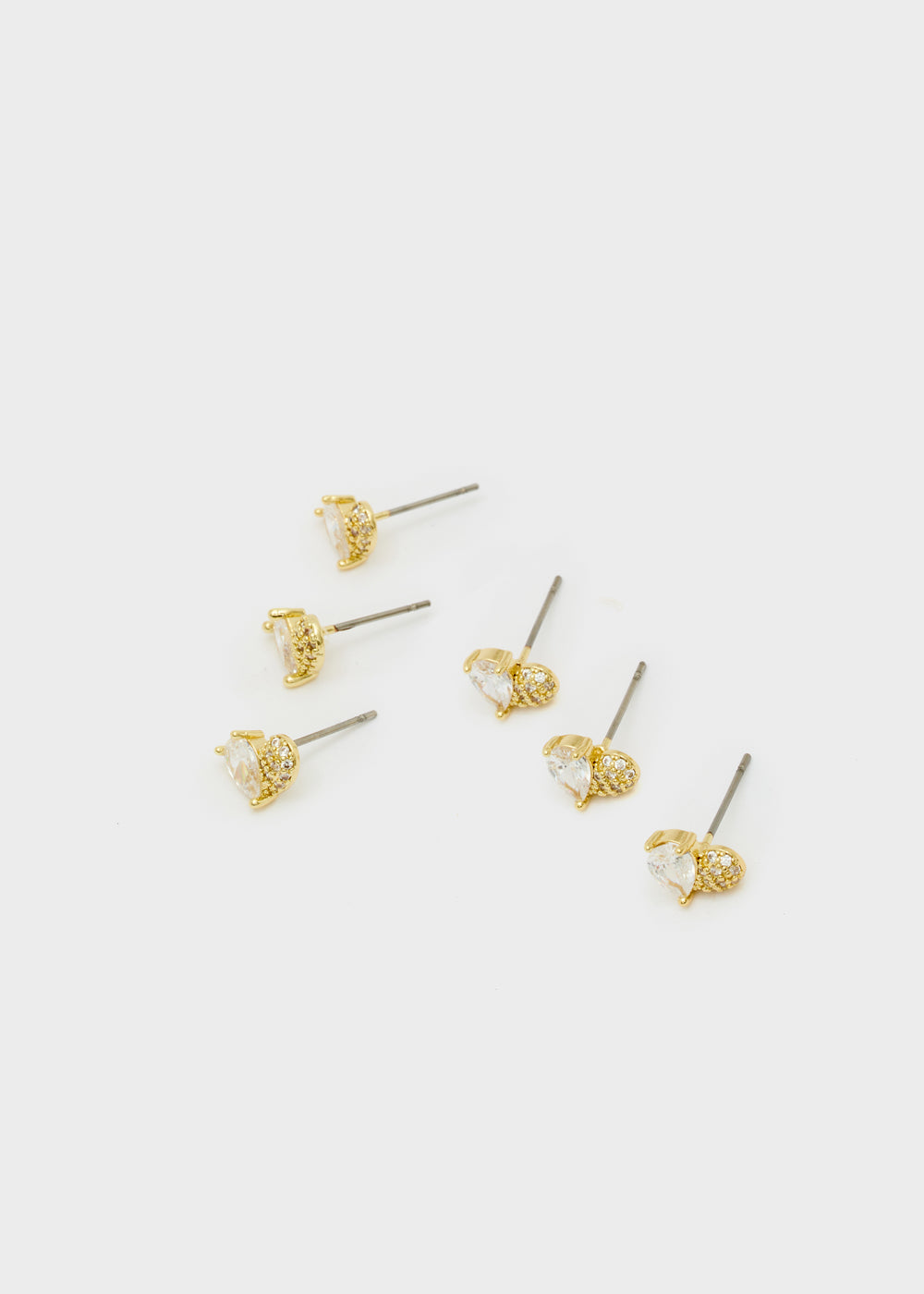 Set di orecchini Hearts con zirconi