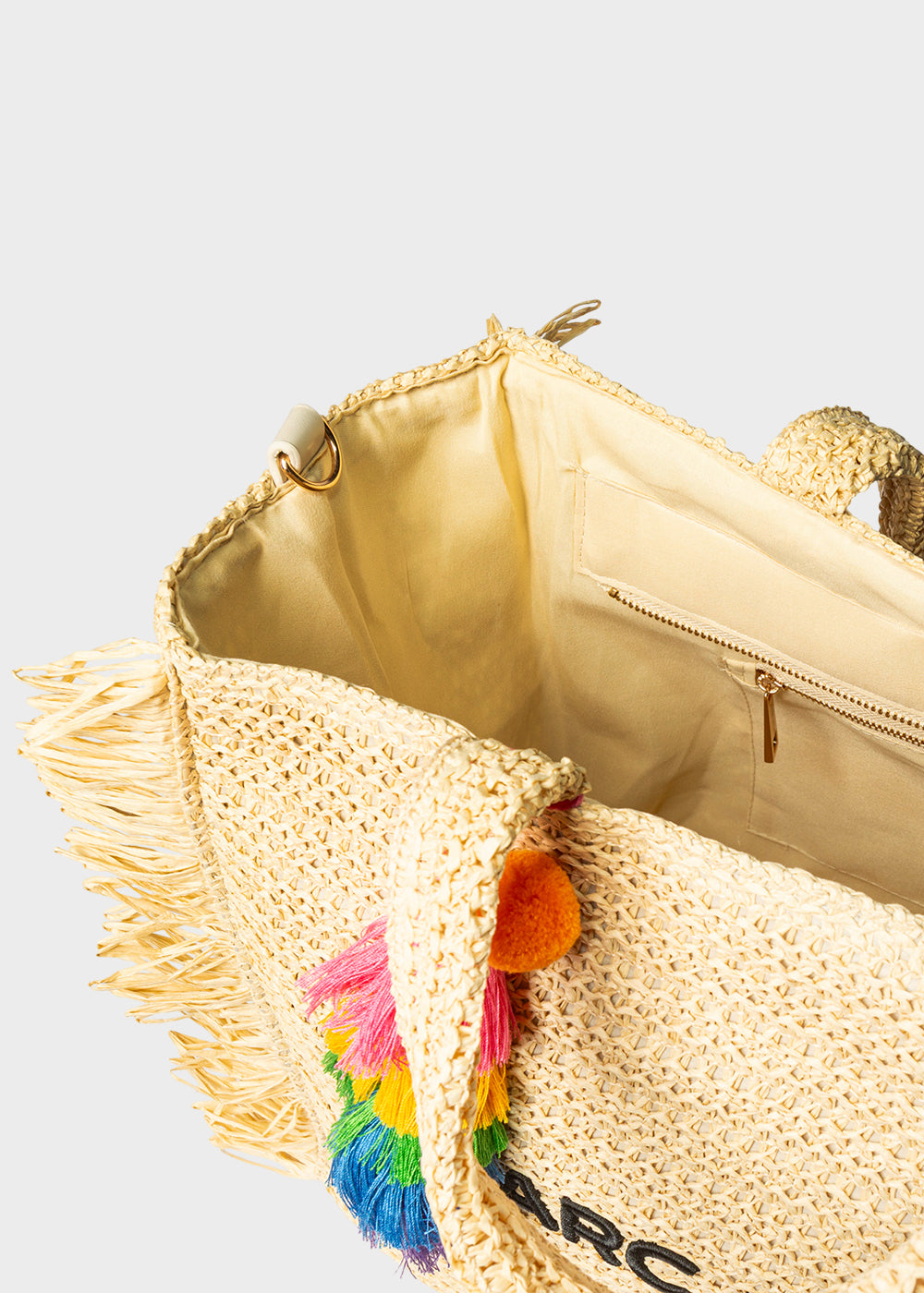 Borsa da Mare Buby S.Claire L in effetto rafia, con tracolla