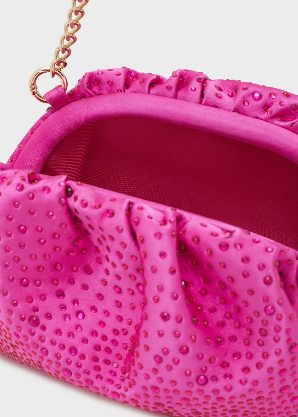 ASTRA FUCHSIA CLUTCH WITH STONES