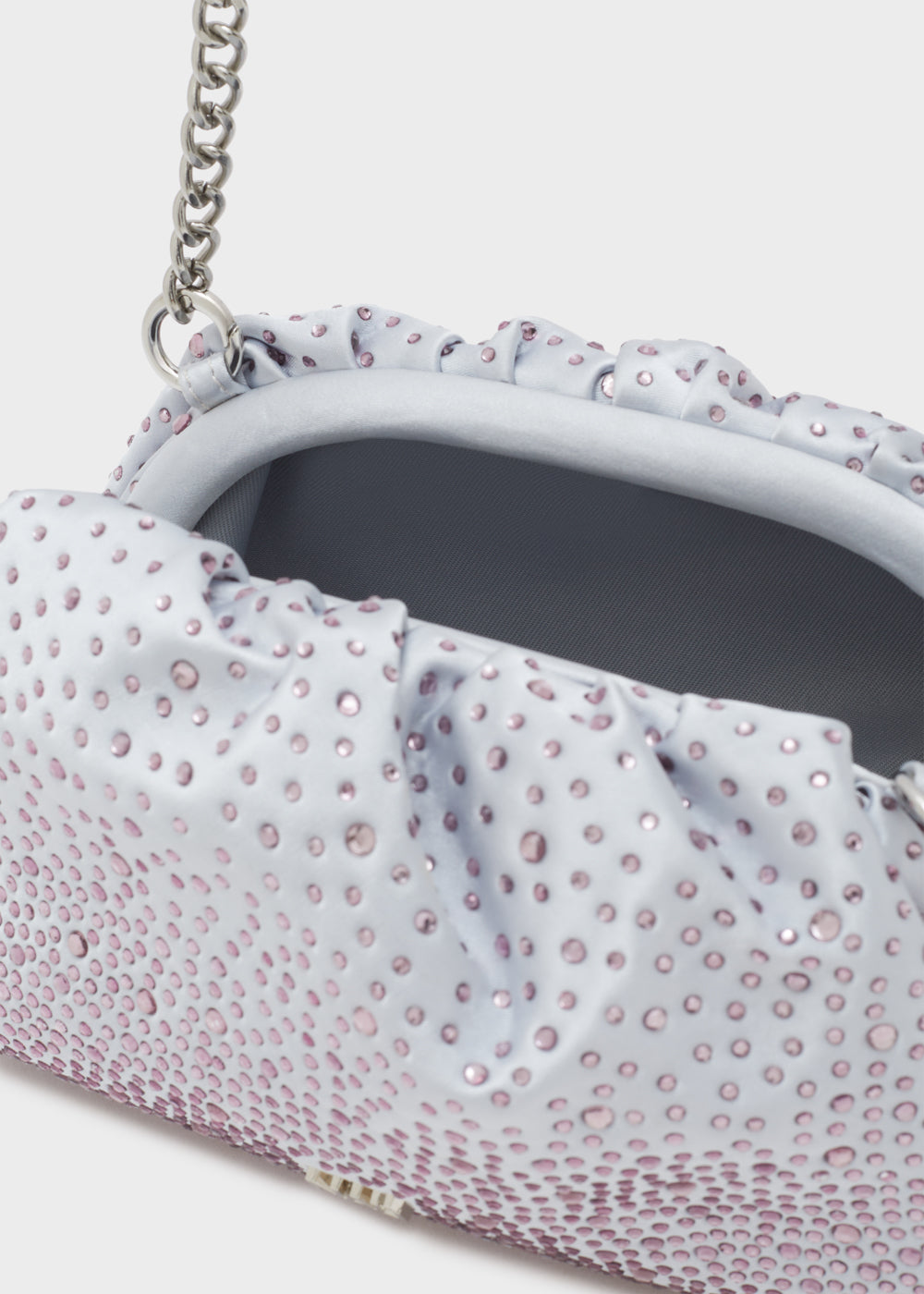 ASTRA BLUE CLUTCH WITH LILAC STONES
