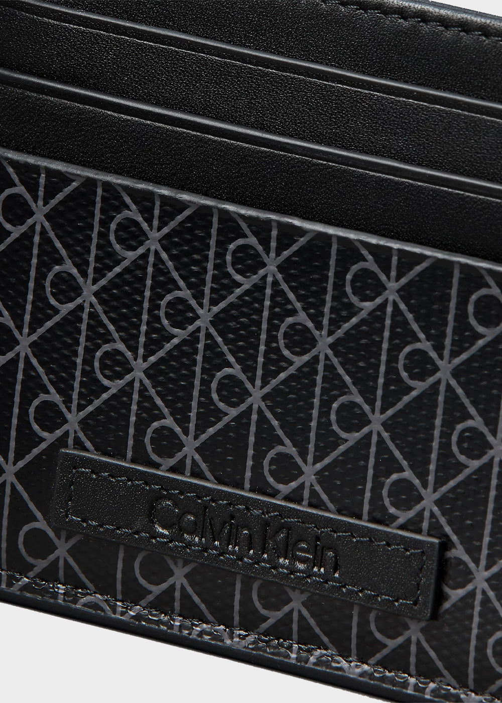 Card holder with all-over monogram logo