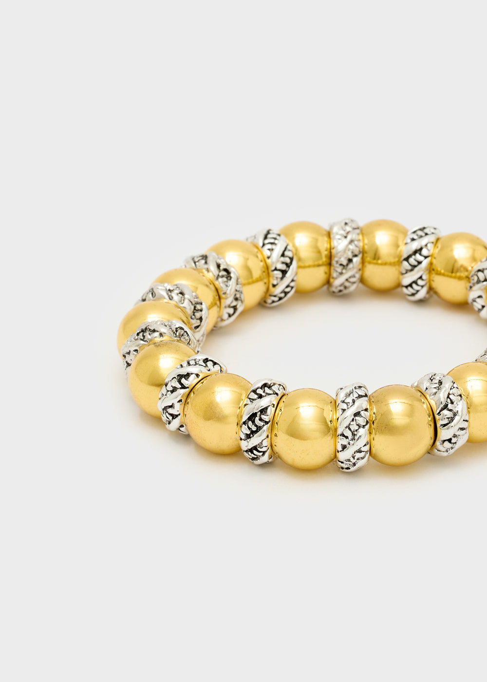 Bracciale elastico sfere ed elementi mix