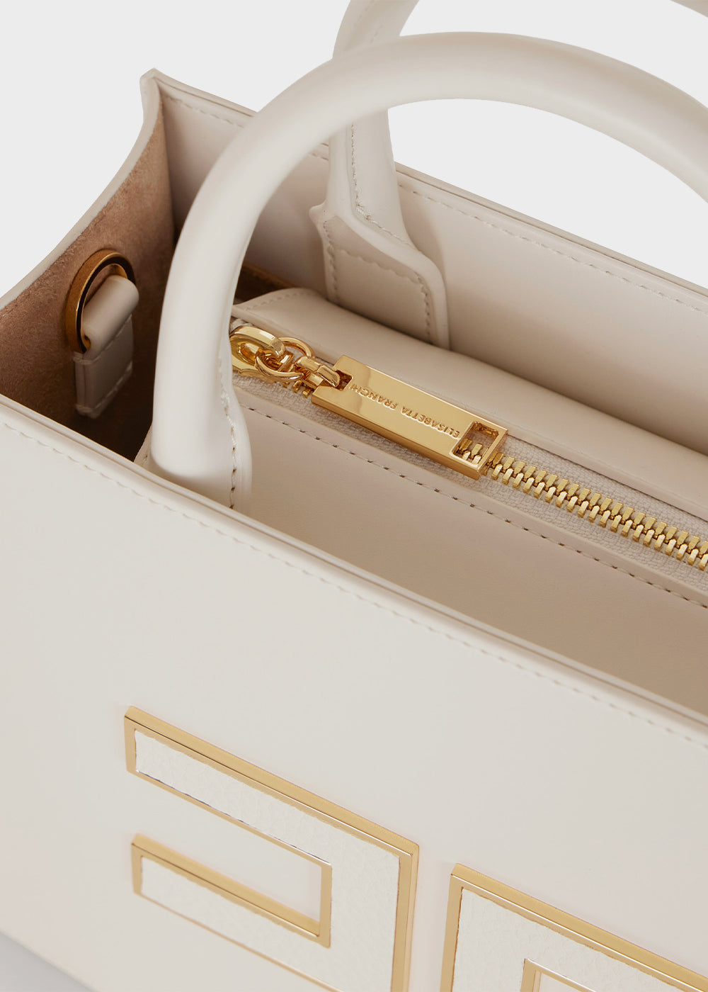 Medium handbag with shoulder strap and logo