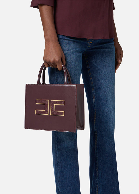 Borsa a mano media con tracolla e logo