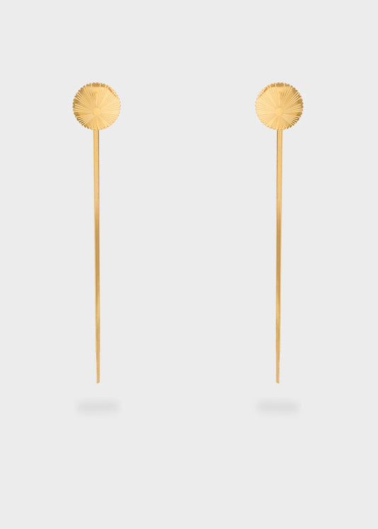 18kt gold plated stainless steel 2-strand earrings
