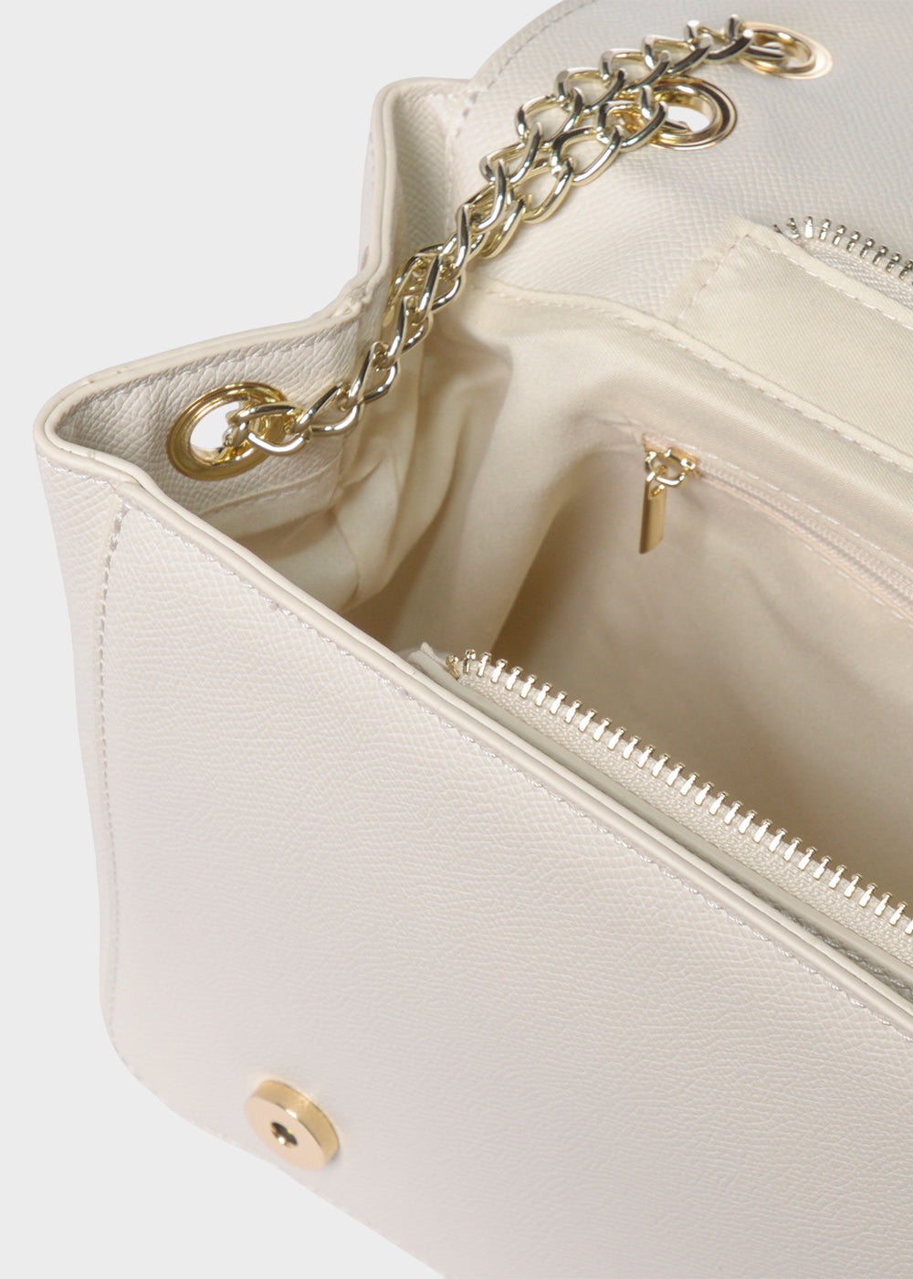Borsa a tracolla Victoria L GR con pattina e logo metallico