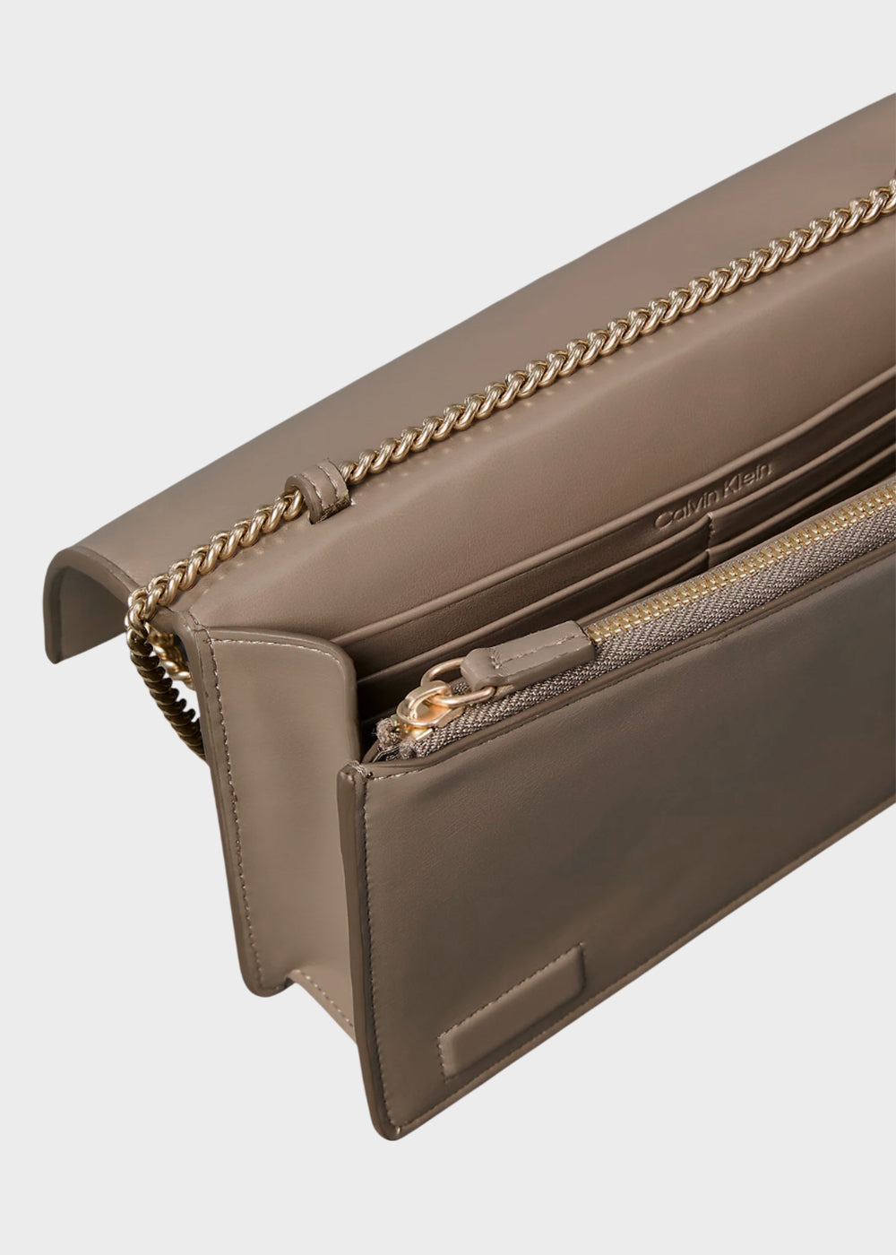 Borsa a tracolla con interni a portafogli con catena