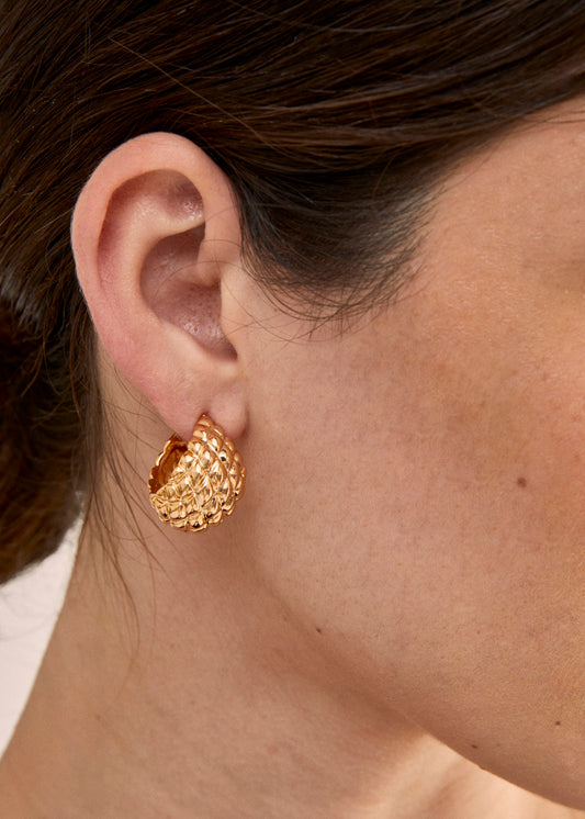 ORECCHINI MEZZALUNA BOMBATI MATELASSE