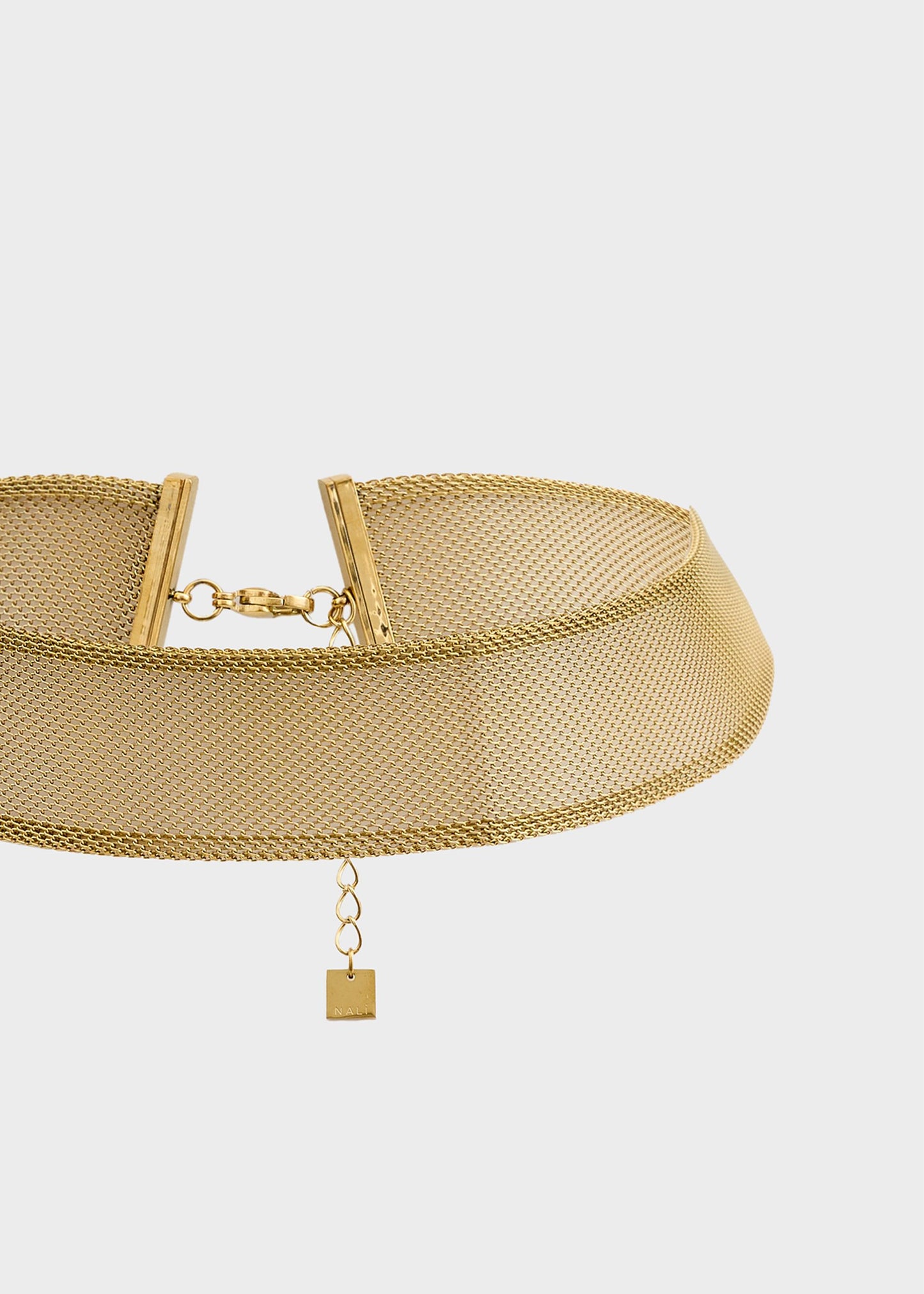 Collana choker in mesh in acciaio inossidabile