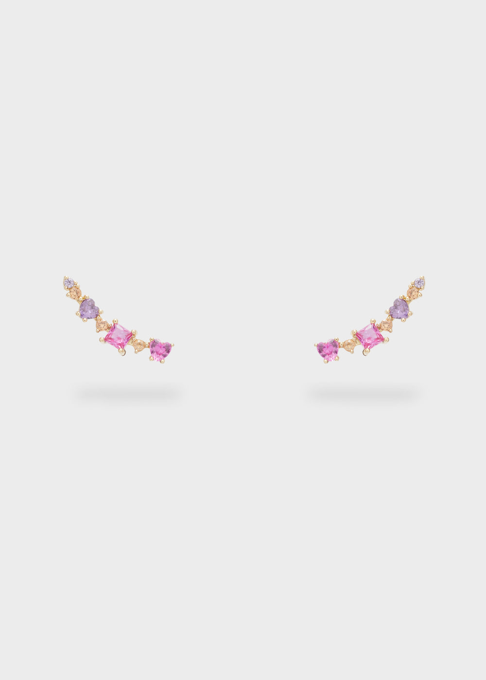 CHARLIE PINK ZIRCONIA MIX EARRINGS