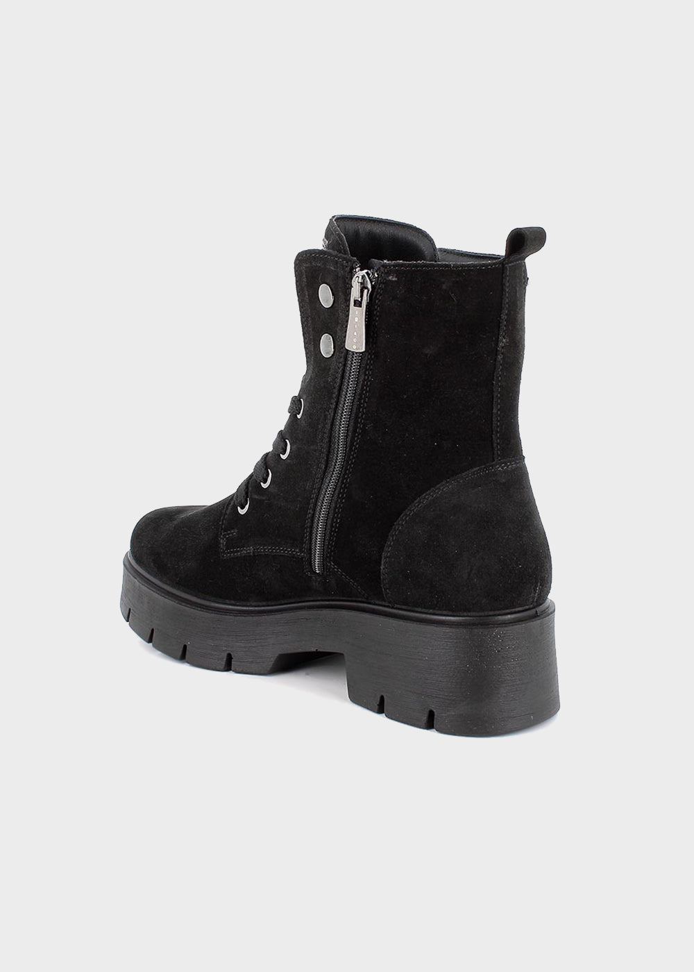 Anfibi in pelle scamosciata con zip interna