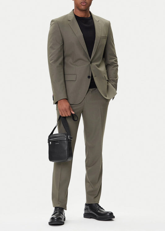 Borsello reporter micro martellato con zip