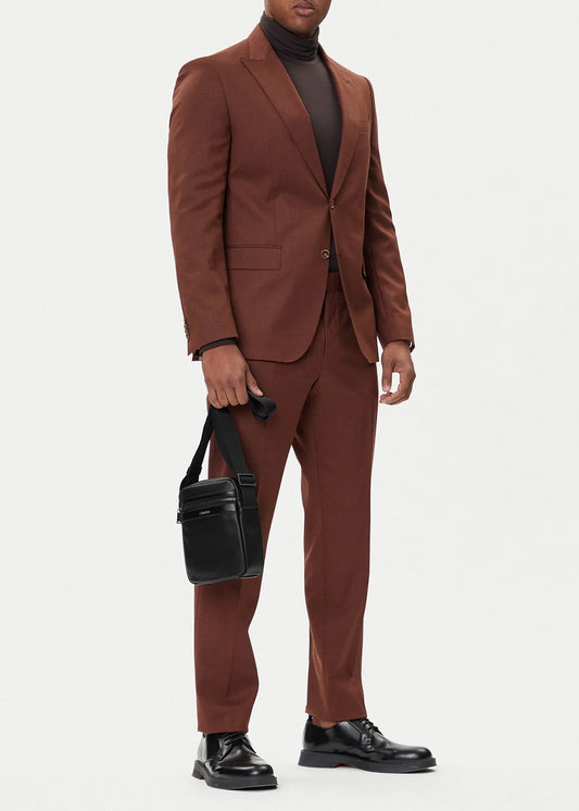 Borsello reporter con zip testurizzato