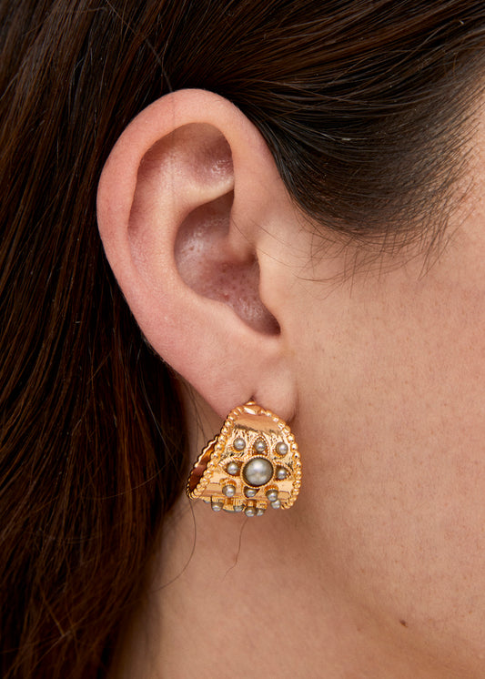 ORECCHINI CERCHIO WIDE CON PERLE