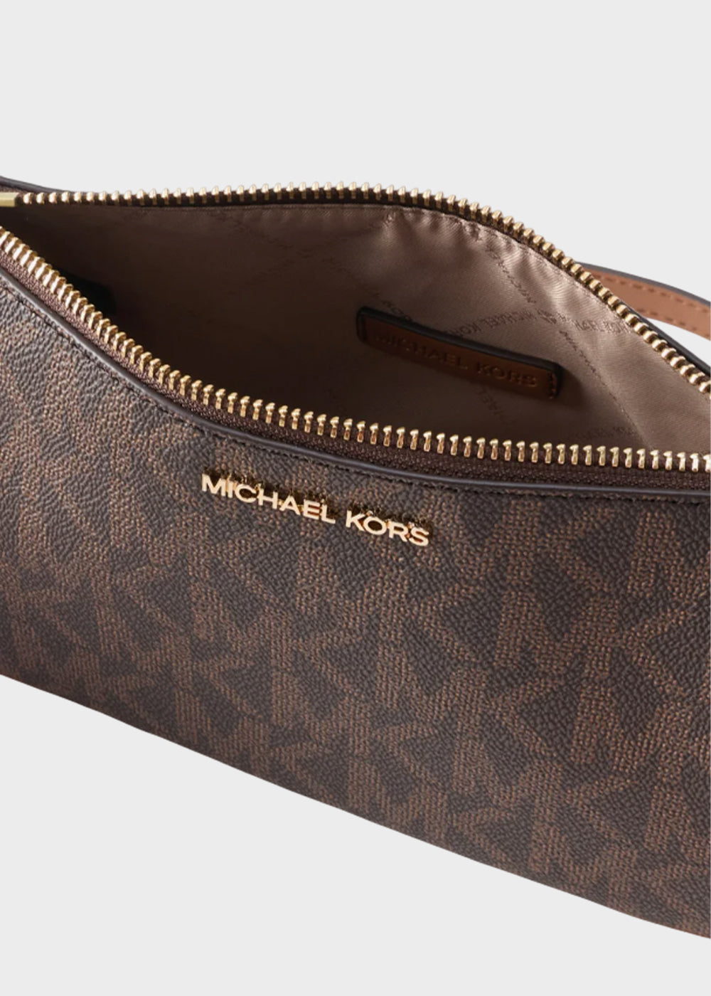 Borsa a spalla Jet Set con logo all over