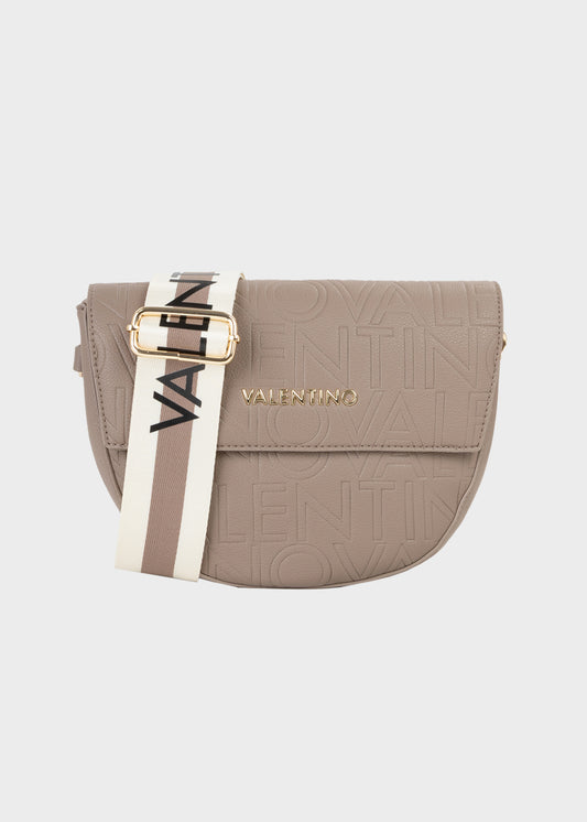 Borsa con tracolla Pansy e logo in rilievo all over