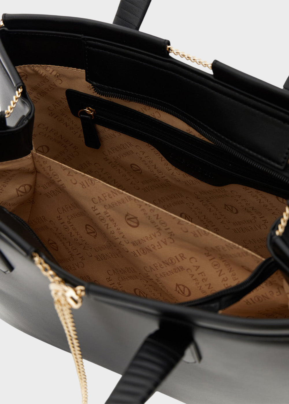 Borsa da spalla con logo e catenina pendente