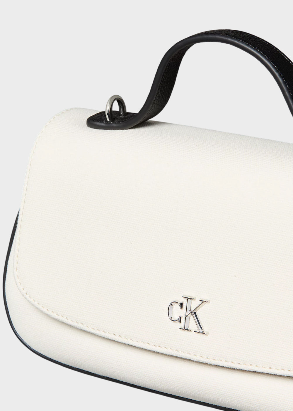 Borsa da spalla in canvas con manici superiori