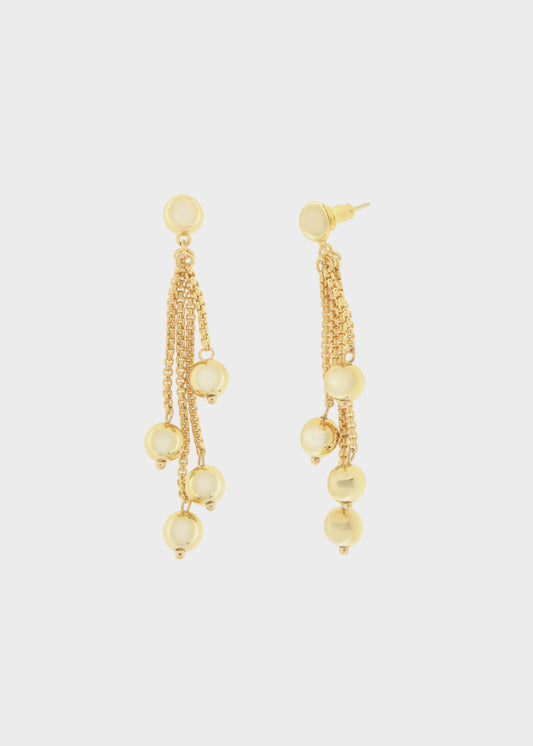 Orecchini pendenti in Metallo color oro con sfere