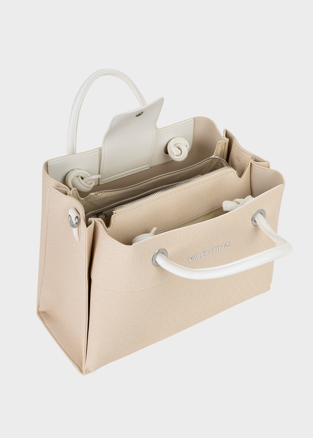 Borsa a mano con tracolla Alexia in pelle sintetica ad effetto tessuto