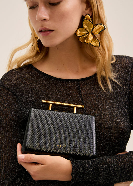 Printed Ivy Clutch
